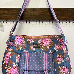 Matilda Jane Floral Laptop, Diaper, Messenger Bag - Great Everyday on the GO Bag